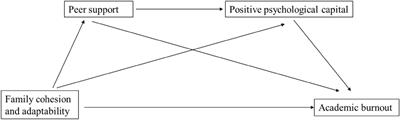 Impact of Family Cohesion and Adaptability on Academic Burnout of Chinese College Students: Serial Mediation of Peer Support and Positive Psychological Capital